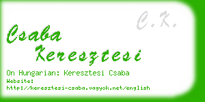 csaba keresztesi business card